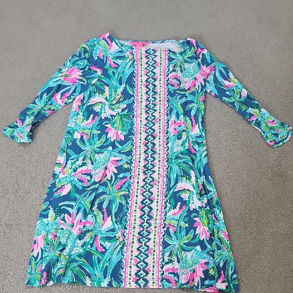 Women's Tropical Print Dress - Picture 5 of 5